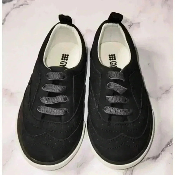 Gymboree Toddler Boys Size 6 Black Slip On Shoes EUC - Picture 1 of 3